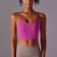 thumbnail image 2 of ZQUUVOU Tank Top For Women Camisole Solid Color Elasticity Tight Sports Running Yoga Suit (Hot Pink,L), 2 of 8
