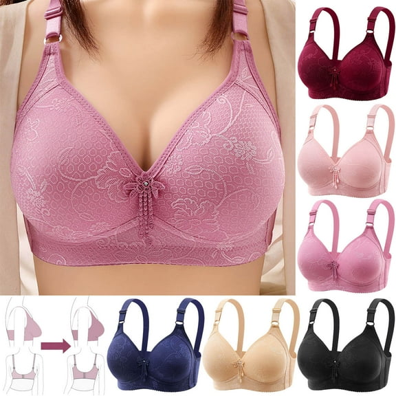 Summer Savings Clearance 2025! abtuhar Womens Bras No Wire,Womens Bras,Solid Color Wire Free Underwear Everyday Comfortable Breathable Bra