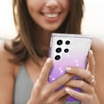 thumbnail image 6 of KIQ Gradient TPU Series For Samsung Galaxy S22 Ultra Case Sparkly Bling Glitter Slim Protective S22 Ultra Case For Samsung Galaxy S22 Ultra 2022 (Clear/Light Purple), 6 of 7