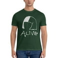 thumbnail image 3 of Just Tinge Men'S Alive Sia Fashion Hoodie Sweatshirt Men'S Basic Short Sleeve T-Shirt Dark Green 6x-Large, 3 of 5