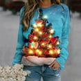 thumbnail image 2 of asdoklhq Christmas Clearance Clothing Under $5.00,Women's Christmas Sweatshirt Casual Loose Pullover Top, 2 of 3