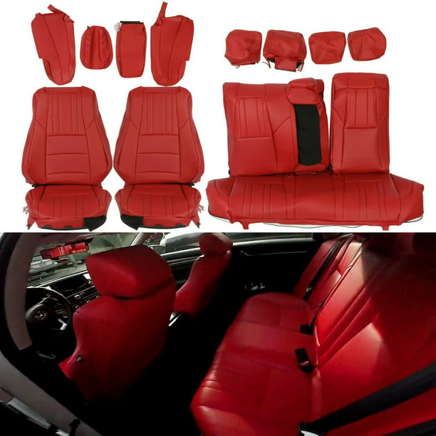 For 2018 21 Honda Accord Sport Ex Hybrid Sedan Synthetic Leather Seat Covers Set Com - Seat Covers For 2018 Honda Accord Ex