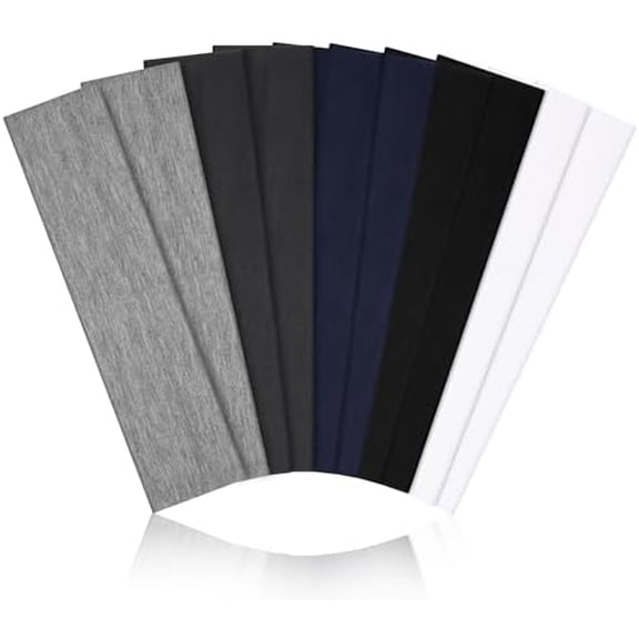 10 PCS Headbands for Women - Fashion Non Slip Cotton Headbands for Women and Men Perfect for Sports and Outdoor Activities in Summer,Including Running, Yoga, Cycling, Gym Workouts