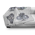 thumbnail image 3 of Diamond Soft Flannel Fleece Throw Blanket, Playing Cards Diamonds Hearts Clubs Spades Casino Theme Charm Art Graphic Design, Cozy Plush for Indoor and Outdoor Use, 60" x 80", White Grey, by Ambesonne, 3 of 6