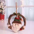 thumbnail image 3 of Colgante de guirnalda de ratán guirnalda de navidad, anillo de alce de muñeco de nieve de Santa, colgante para árbol de navidad, casa, fiesta, jardín, puerta delantera, guirnalda de muñeco de nieve, 1 Feliz Sencillez, 3 of 5