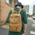 thumbnail image 3 of Mens Womens Canvas Laptop Backpack Travel Vintage Laptop Bag (Brown), 3 of 8