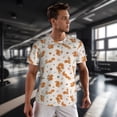 thumbnail image 3 of Wukai Cute Squirrel Fall Print Men's Short-Sleeved Mesh T-Shirt,Quick-Dry Short Sleeve Workout T-Shirt-3X-Large, 3 of 8
