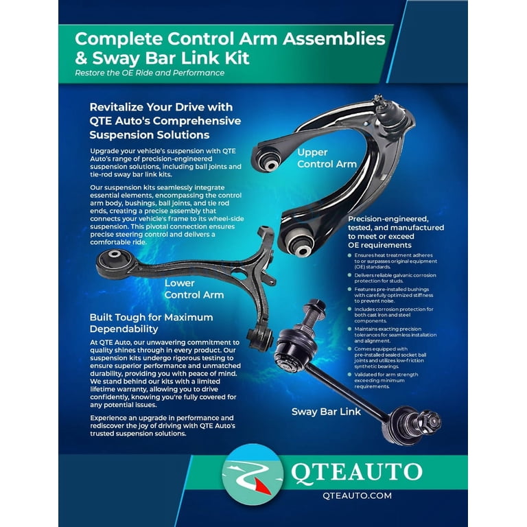 Front Right Lower Control Arm Ball Joint-Quick Complete Strut-Coil Front Right Lower Control Arm Ball Joint-Quick Complete Strut-Coil