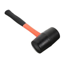 EXHUMKY 1Pcs Tool for Floor Installation Rubber Mallet Hammer with Two-color Fiber Handle 13.6x4.9in