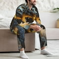 thumbnail image 6 of Bingfone Men's Pajama Set 2 Piece Loungewear PJs, Long Sleeve with Pajama Pants-Golden White Fire Dragon, 6 of 7