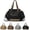 Black, variant on Women's Travel Organizer Tote Bag 15 Pockets Large Capacity 3-in-1 Convertible Backpack Shoulder Bag Water-Resistant Carryall for Commuting Shopping Vacation