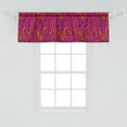 thumbnail image 2 of Ambesonne Safari Valance Pack of 2, Zebra Pattern Stripes Design, 54"X18", Pink Plum Orange, 2 of 4