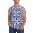 thumbnail image 2 of Goofa Porcelain Chinaware Printed Men's Sleeveless T-Shirt - Athletic Gym Workout Tank Top for Men - Moisture-Wicking, UPF 30+ Quick-Dry Muscle Tee-Medium, 2 of 8