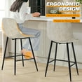 thumbnail image 4 of 5Rcom 600 lbs Counter Height Bar Stools Set of 4, 24 Inch Leathaire Barstools with Back, Bar Chairs with Metal Legs for Kitchen Island, Dining Room, Party Room & Restaurant, (Beige), 4 of 9