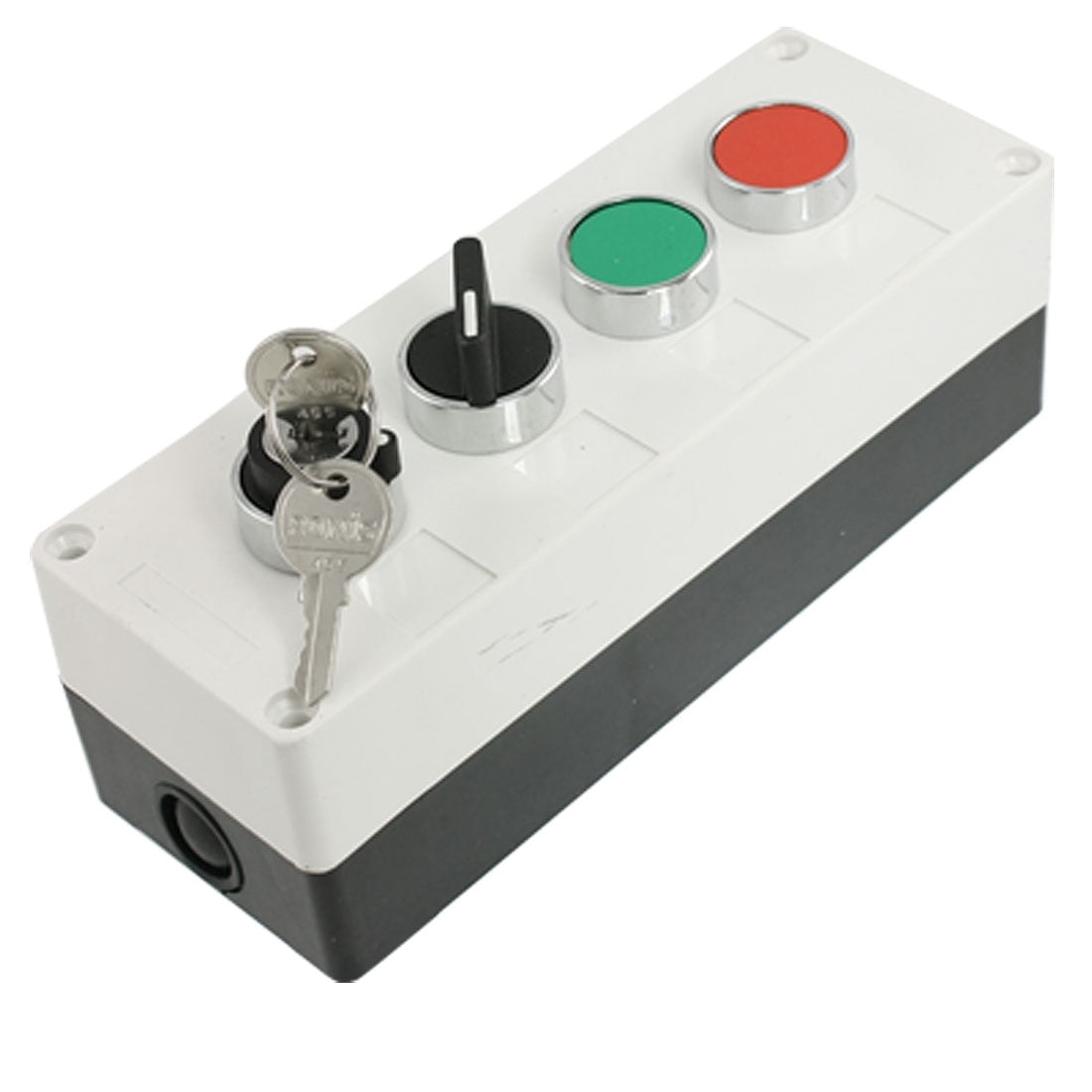 Unique Bargains 400V 10A 2 Position Key Lock Momentary 4 Switch Push