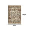 thumbnail image 4 of Rectangular Polypropylene Rug with Medallion Pattern, Large, Brown, 4 of 4