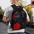 thumbnail image 7 of Fotbe Black Dog Red Background Lightweight Casual Laptop Backpack for Men and Women, Daily use Waterproof backpack, Backpack for College, 7 of 7