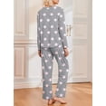 thumbnail image 3 of Avidlove 2 Pack Womens Pajama Sets Long Sleeve Tops with Long Pjs Bottom Sleepwear Soft Loungwear with Pockets S-XXL, 3 of 7