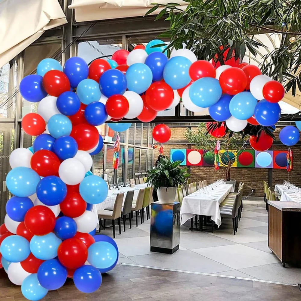 140pcs Navy Blue Red White Balloon Garland Arch Kit, 4th Of July