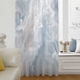 thumbnail image 6 of Light Blue Marble Sheer Curtains 96 Inches Long, Modern Abstract Ombre Minimalism Art Light Filering Curtains, Privacy Drapes Simi Floor to Veiling Curtain for Living Room Large Window Treatment, 6 of 9