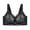 Black, variant on Push up Bra Women's New Pattern Ribless Large Strap Jacquard Four Comfort Bra