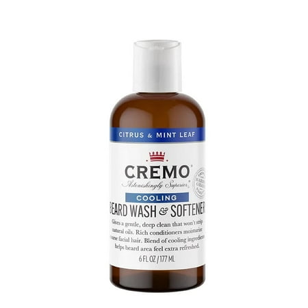 Cremo All-in-One Beard and Scruff Softener Wild Mint 6 fl Oz | Beard Care | Soothe Beard Itch, Condition and Offer Light-Hold Styling for Stubble and Scruff | Beard Moisturizer for Men