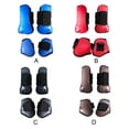 thumbnail image 1 of Equestrian Supplies Front Lightweight Wear-resistant Leg Protection Protective Gear with Nylon Fastener Good Elasticity Legging Tightness Brown L, 1 of 9