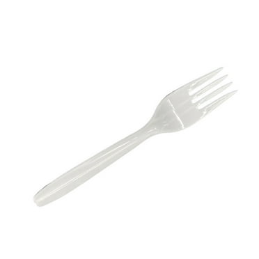 FACEGA 100cs Plastic Forks,High-Density Clear Plastic Forks,Premium Disposable Dessert and Fruit Forks