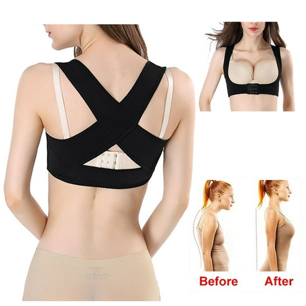 Corrección De Soporte De Hombro Ajustable, Corrector De Postura Jorobada, Cuerpo Que Reúne Eficientemente Los Cinturones De Los Senos, Ropa De Soporte Para El Pecho Para Mujeres Serendint CE007504-10