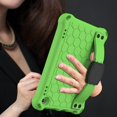 thumbnail image 5 of Dteck Kids Case For Amazon Kindle Fire HD 8 / HD 8 Plus Tablet (10th Generation, 2020 Release), Heavy Duty Shockproof Kickstand Case with Removable Shoulder Strap/Flexible Handle Strap, Green + Black, 5 of 7