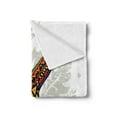 thumbnail image 2 of Batik Soft Flannel Fleece Throw Blanket, Savannah Animal Giraffe with Ornament Patterns on Body Creature Print, Cozy Plush for Indoor and Outdoor Use, 70" x 90", Multicolor, by Ambesonne, 2 of 5