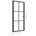 thumbnail image 5 of vidaXL Interior Door Barn Door Sliding Door ESG Glass and Aluminium Black 36.6"x79.3", 5 of 7