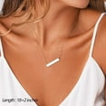 thumbnail image 4 of Dainty Layered Choker Necklace, Handmade 14K Gold Plated Y Pendant Necklace Multilayer Bar Disc Necklace Adjustable Layering Choker Necklaces for Women, 4 of 7
