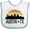 White and Blue, variant on Inktastic Austin Texas Skyline Vintage Boys or Girls Baby Bib