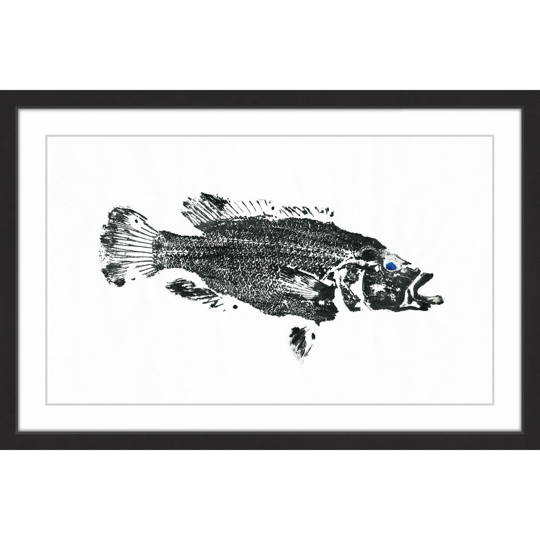 MARMONT HILL 'Emperor Bass' Framed Painting Print 30 x 20