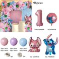 thumbnail image 4 of Kit de 96 piezas de arco de guirnalda de globos para fiesta con temática de puntada azul, globos de látex azul, rosa y plateado, suministros de decoración para fiesta de cumpleaños infantil, 4 of 5