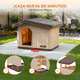 thumbnail image 3 of Casa para Mascota Poli Pets Galway Café 60 cm para Razas Chicas Resistente con Ventilación y Piso Elevado, 3 of 8