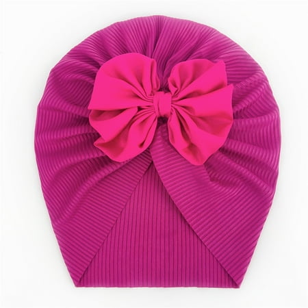

Toddler Baby Boys Girls Cap Beanie Bowknot Ribbed Elastics Turban Hat
