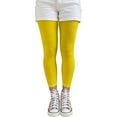 thumbnail image 3 of Bright Yellow Opaque Footless Tights for Women, 3 of 4