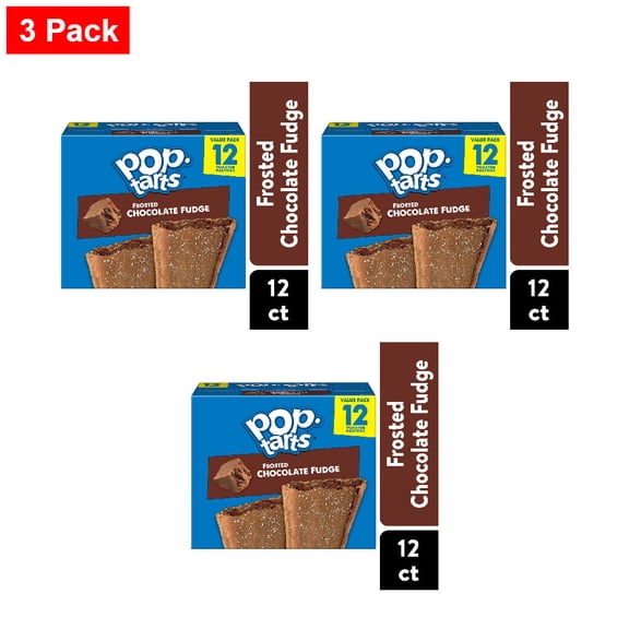 Pop-Tarts Frosted Chocolate Fudge Value Pack Toaster Pastries 12 ct - 3 Pack