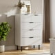 thumbnail image 3 of QinaQin Cómoda ondulada de 5 cajones para recámara, mueble alto de madera con amplio espacio de almacenamiento para dormitorio, sala, pasillo o clóset, 3 of 6