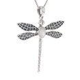 thumbnail image 2 of Jewelry Trends Sterling Silver Large Dragonfly Pendant on 18 Inch Box Chain Necklace, 2 of 9