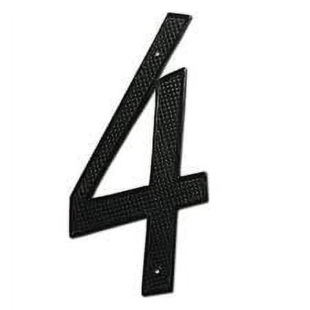 Deltana RNZ44 4" Numbers; Zinc; Black Finish