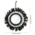 thumbnail image 2 of OUNONA Elegant Black Macrame Wall Hanging Mirror for Home Decor with HighDefinition Reflection and Creative Design, Synthesis Material, 2 of 6
