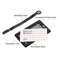 thumbnail image 4 of Unique Bargains Excuse Me, Not Your Bag Pattern PVC Luggage Tag Identifier Card Holder Label Travel Bag Tag, Black 2 Pack, 4 of 5