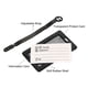 thumbnail image 4 of Equipaje Etiqueta, PVC Identificador Tarjeta Soporte Etiqueta, Disculpe Yo, No Tu Bolsa Patrón Viaje Bolso Etiqueta con Ajustable Correa para Equipaje Maleta, Negro 2 Paquete, 4 of 5
