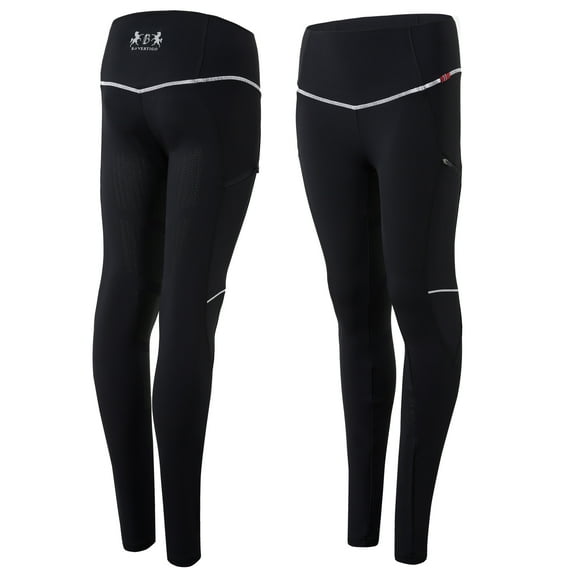 B Vertigo Adara Kids' Breathable High Waist Silicone Full Seat Riding Tights with Phone Pockets