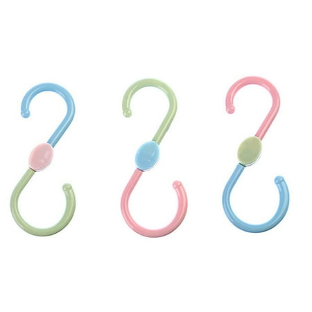 

VerPetridure 360-Degree Rotatable Multi-Function S-Shaped Color Hooks 3 Packs