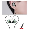 thumbnail image 1 of Auriculares in Ear Buds CUTICAT Controlador dinámico híbrido 1DD 1BA Sonido estéreo Verde con micrófono, 1 of 8