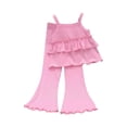 thumbnail image 2 of Blekii Spring Summer Fall Suspenders Outfit, Girls Two Piece Set Flared Pants Comfortable Kids Playwear, Spring Wear, Summer Outfit, Fall Activities, Casual Play, Travel, Weekend, Outdoor Fun,, 2 of 7